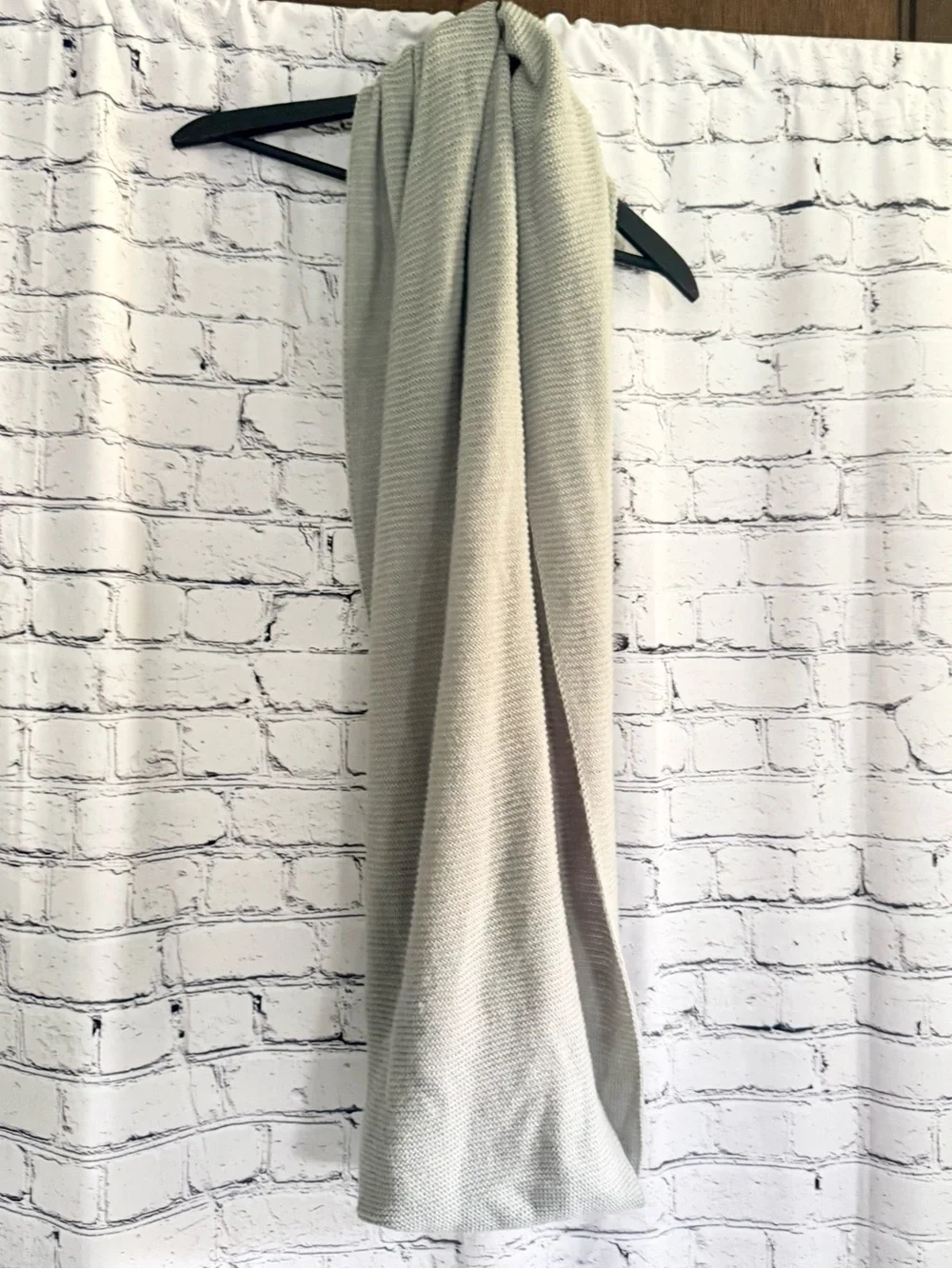 Light Gray Knit Scarf